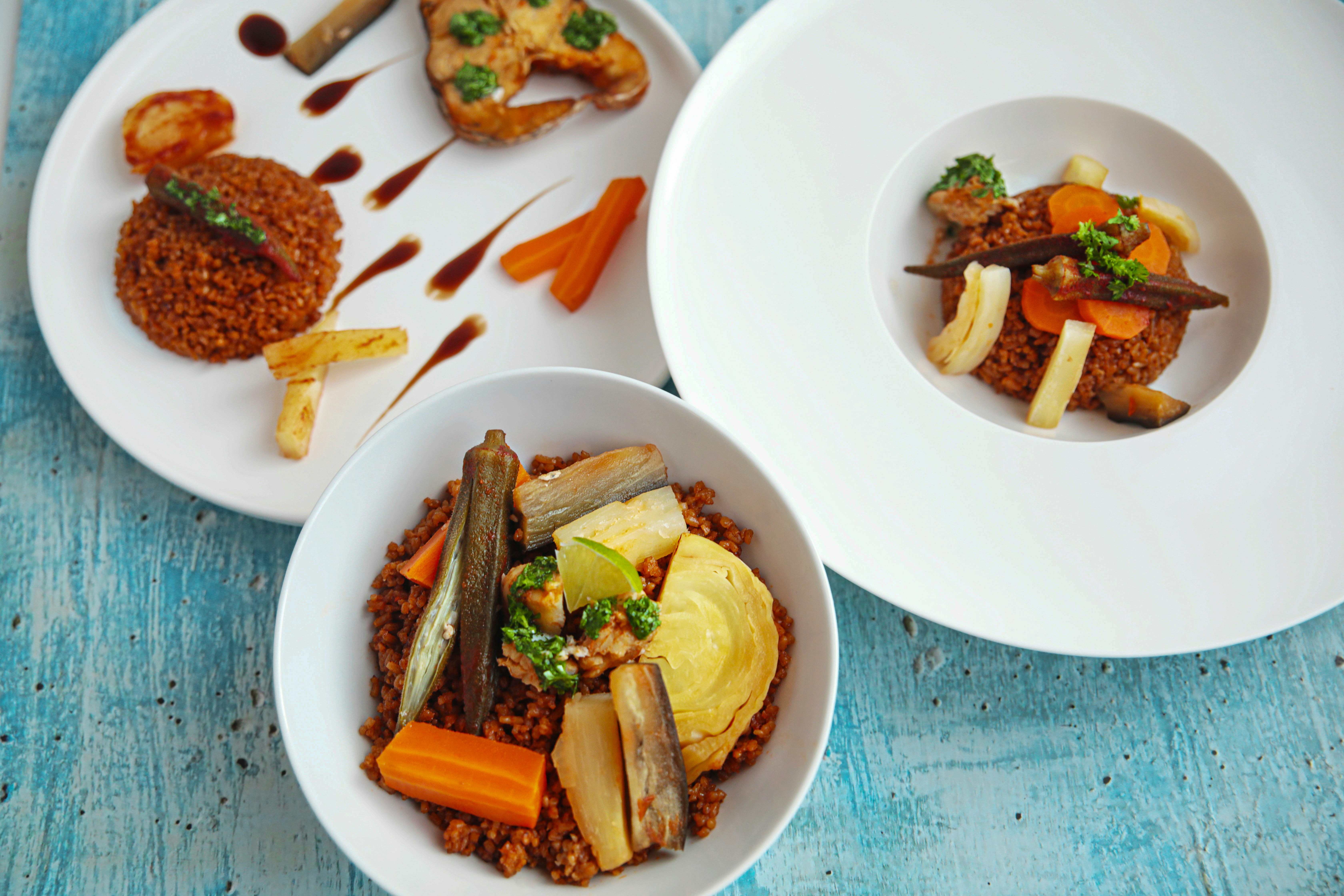 Busy restaurant kitchen preparing orders